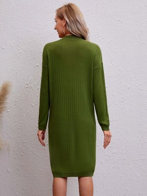 EMERY ROSE Платье-свитер в рубчик