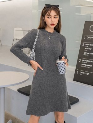 DAZY Однотонное платье-свитер