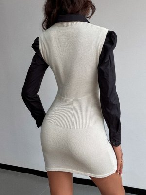 Платье-свитер без рукавов без блузки