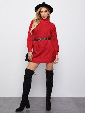 Рваное платье-свитер без пояса