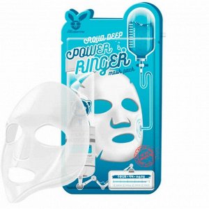 Elizavecca Увлажняющая тканевая маска с увлажняющим фактором / Aqua Deep Power Ringer Mask Pack, 23 мл