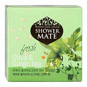 KeraSys Косметическое мыло олива и зелёный чай / Shower Mate Fresh Olive &amp; Green Tea Soap