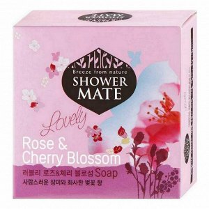 Мыло косметическое роза и вишневый цвет Shower Mate Lovely Rose &amp; Cherry Blossom Soap