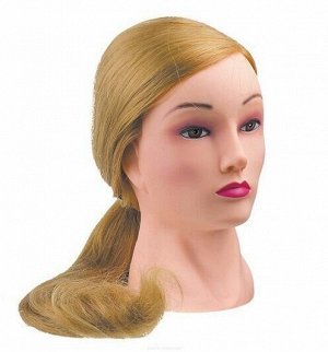 Dewal Голова-манекен учебная для парикмахеров FI-2021L-408, искусственный волос, блондинка