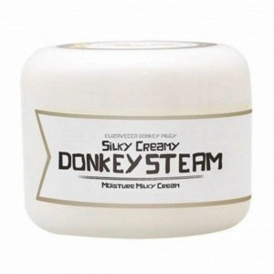 Elizavecca Паровой увлажняющий крем с молоком ослиц / Silky Creamy Donkey Steam Moisture Milky Cream, 100 мл