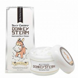 Elizavecca Паровой увлажняющий крем с молоком ослиц / Silky Creamy Donkey Steam Moisture Milky Cream, 100 мл