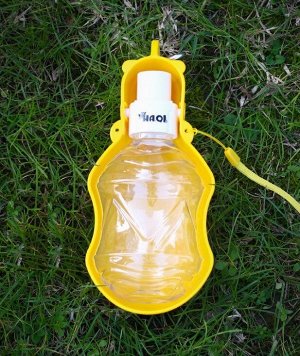 Переносная бутылка-поилка для животных, 280мл, цвет жёлтый
