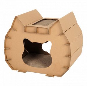 Домик-лежанка для животных из картона