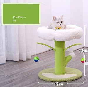 Комплекс-когтеточка для котов, цвет зелёный