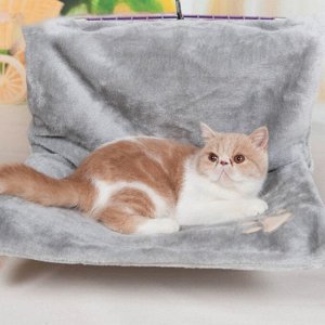 Подвесная лежанка для котов, цвет серый