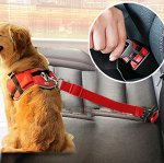 Ремень безопасности для собак с фиксацией в замок безопасности в машине