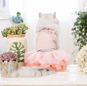 Платье для животных, цвет розовый