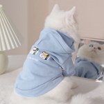 Худи для животных, принт &quot;Суши&quot;, цвет голубой, размер XS