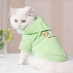 Худи для животных, принт &quot;Авокадо&quot;, цвет зелёный, размер S