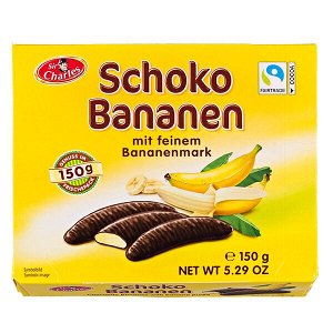 конфеты Sir Charles Schoko Bananen 150 г