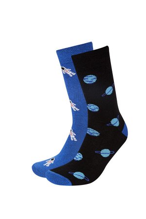 Комплект мужских носков Funny Socks с космонавтами и планетами2 пары