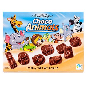 Шоколад MAITRE TRUFFOUT Choco Animals 100 г 1уп.х 22 шт.
