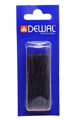 Dewal Шпильки для волос волна SLT60V-1/60, 60 мм, черный, 60 шт.