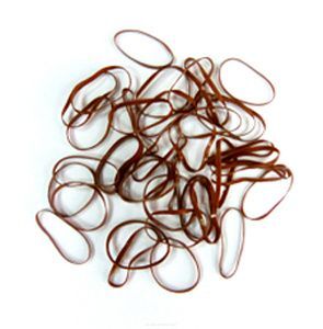 Dewal Резинки для волос RES-033, силиконовые, коричневый, 50 шт