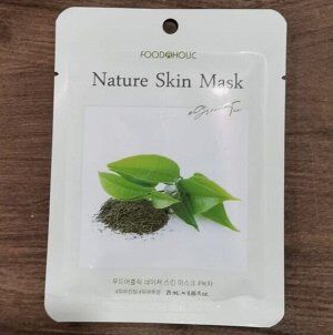 BELOVE FOOD@HOLIC NATURE SKIN MASK GREEN TEA 23ml/Тканевая маска с зелёным чаем 23мл*10шт