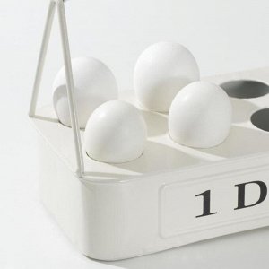 Подставка для яиц, 36,5?12?17 см, цвет белый