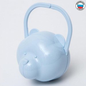 Футляр Пластишка д/пустышки Мишка цв.светло-голубой 431304831