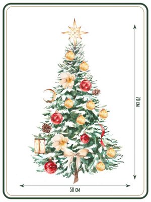 Наклейка интерьерная  «Ёлка рождественская» 41*67 см (2486)
