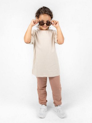 Футболка детская хлопок OVERSIZE-ПЕСОК