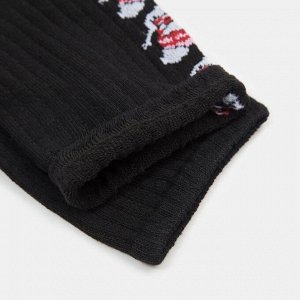 Носки новогодние мужские «Снеговики» MINAKU цвет чёрный