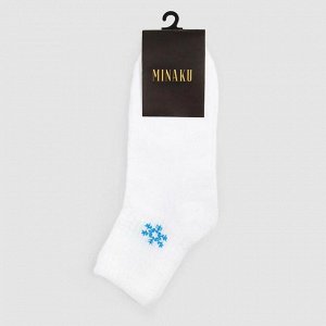 Носки женские «Снежинка» MINAKU цвет белый, размер 36-37