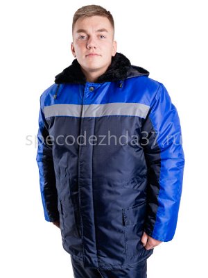 Костюм рабочий зимний "Персонал СТ37" с СОП тк.оксфорд (куртка+брюки) 2 кармана