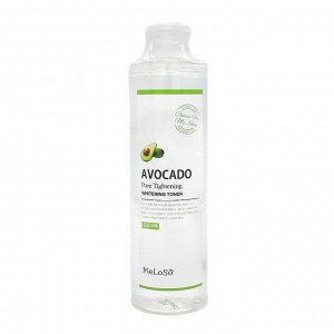 Meloso Тоник для сужения пор отбеливающий с экстрактом авокадо Toner Avocado Pore Tightening Whitening, 300 мл