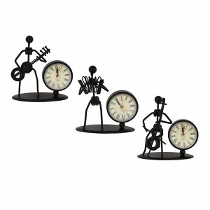 LADECOR CHRONO Часы настольные в виде человечков с музыкальными инструм., 12,7х7х10см, 1хААА, металл
