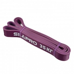 SILAPRO Лента для фитнеса силовая эластичная 208х0,45х3,2см, латекс, 35 кг