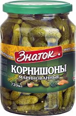 Огурцы маринованные Корнишоны ЗНАТОК ст/б 720мл