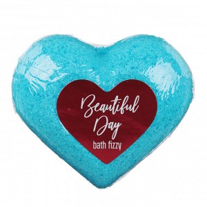 Соль для ванн шипучая With love / Beautifull day, 130г, в форме сердца