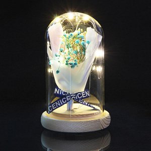 LADECOR Светильник - цветочная композиция, 15 см, 3хLR1130, 4 цвета