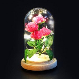 LADECOR Светильник - цветочная композиция, розы, 15 см, 3хLR1130