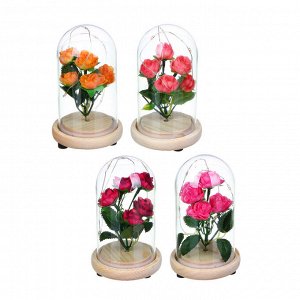 LADECOR Светильник - цветочная композиция, розы, 15 см, 3хLR1130