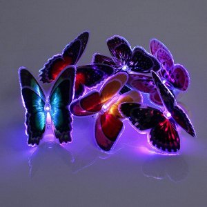 INBLOOM Фигурка на стержне 54см  &quot;Бабочка четыре крыла&quot;, ПВХ, LR44x3, 6 цветов
