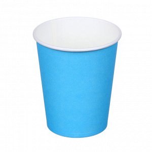 Набор бумажных стаканов 6шт, 250 мл, цвет- голубой