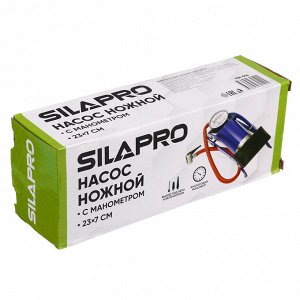 SILAPRO Насос ножной с манометром, металл, 23x7см