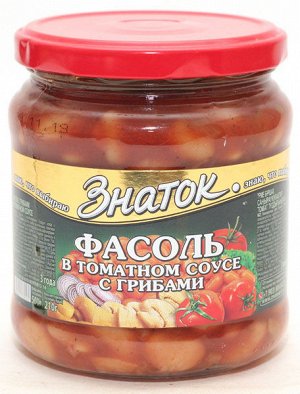 Фасоль белая в т/с ЗНАТОК 500г стб с ГРИБАМИ