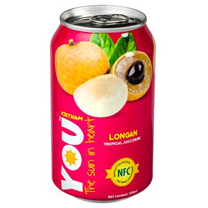 Напиток YOU VIETNAM Longan 330 мл  Ж/Б 1 уп.х 24 шт.