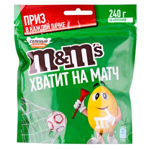 Драже М&М's с соленым арахисом 240 г 1 уп.х 18 шт.