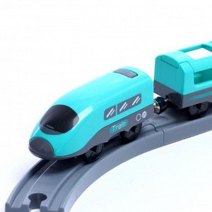 Железная дорога «Экспресс», 92 детали, работает от батареек, подходит для деревянных железных дорог