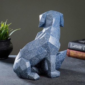 Подставка для мелочей "Собака полигональная" синяя, 25х21х21см