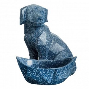 Подставка универсальная "Собака полигональная" синяя, 25х21х21см