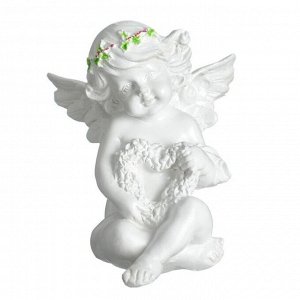 Фигура "Ангелочек с веночком" 10х11см