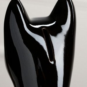 Копилка "Василиса", чёрная, покрытие глазурь, керамика, 47 см, микс